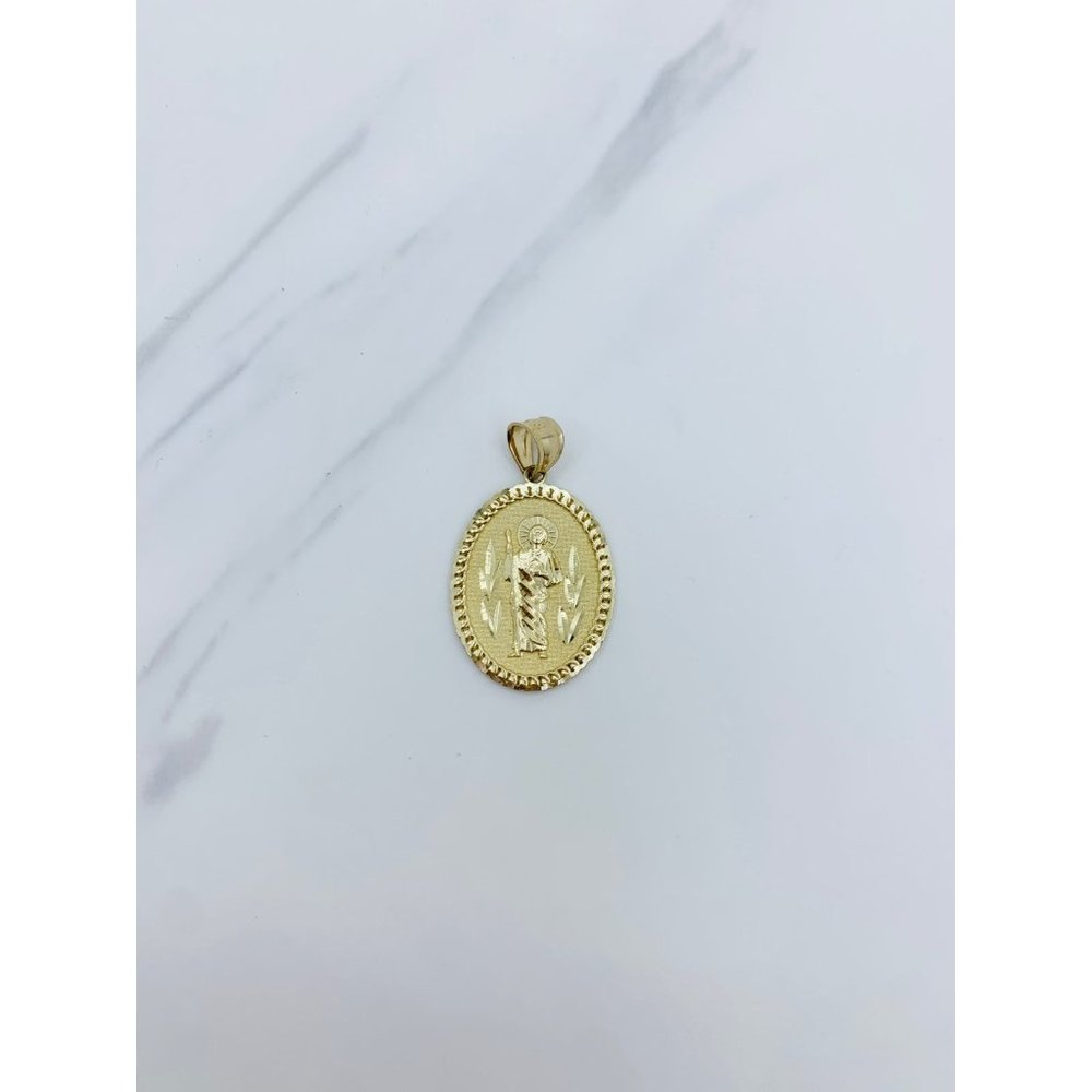 Real 10k gold pendant St Jude San judas